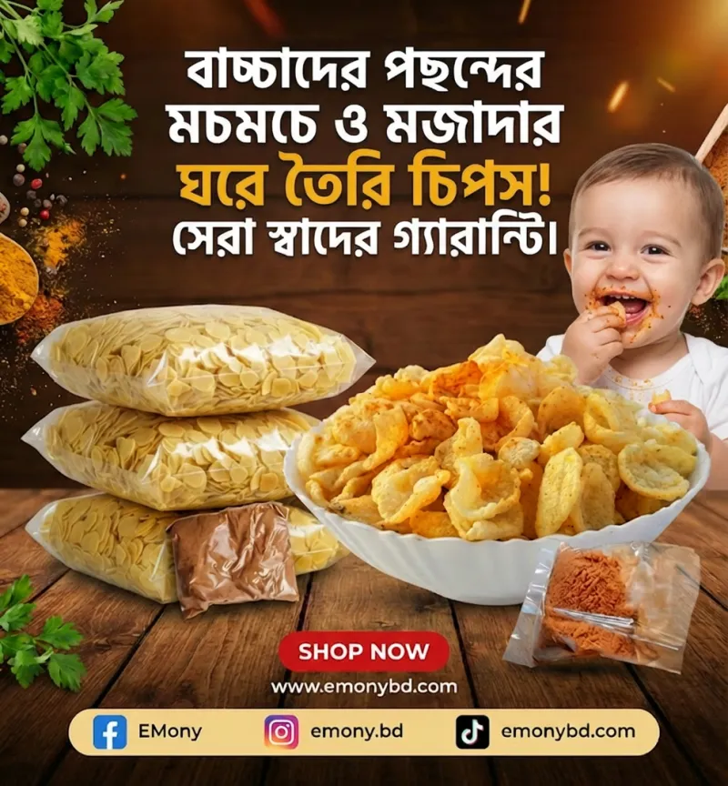 Crunchy Homemade Potato Chips with Special Masala Mix