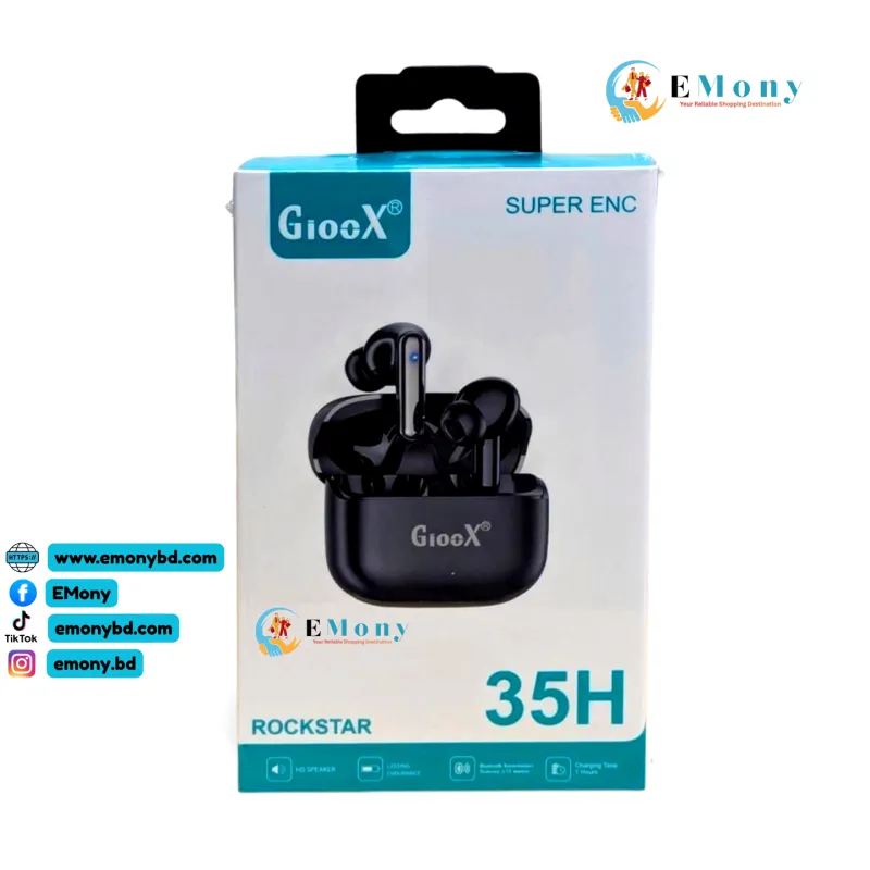 Gioox Rockstar 35h TWS Wireless Earbuds with Deep Bass and Long Battery Life