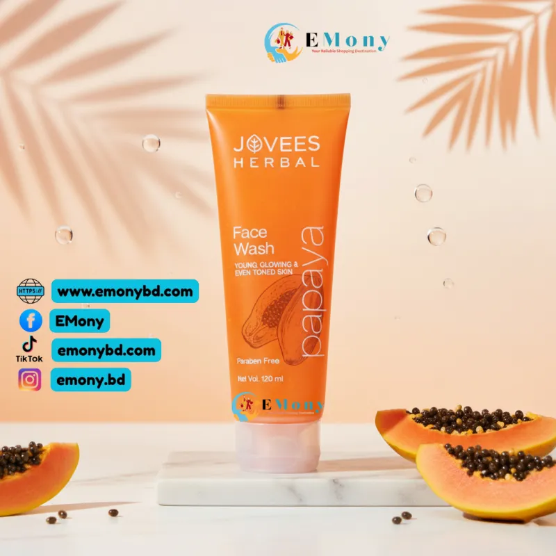 Jovees Herbal Papaya Face Wash for Young Glowing & Even Toned Skin