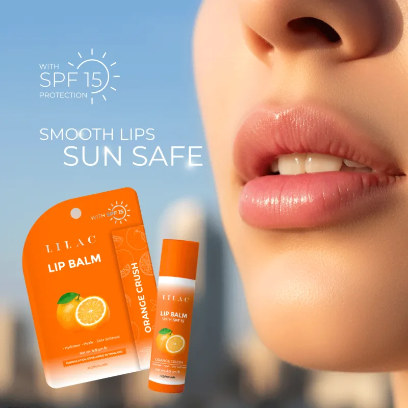Lilac Lip Balm SPF 15 - Orange Crush Flavour
