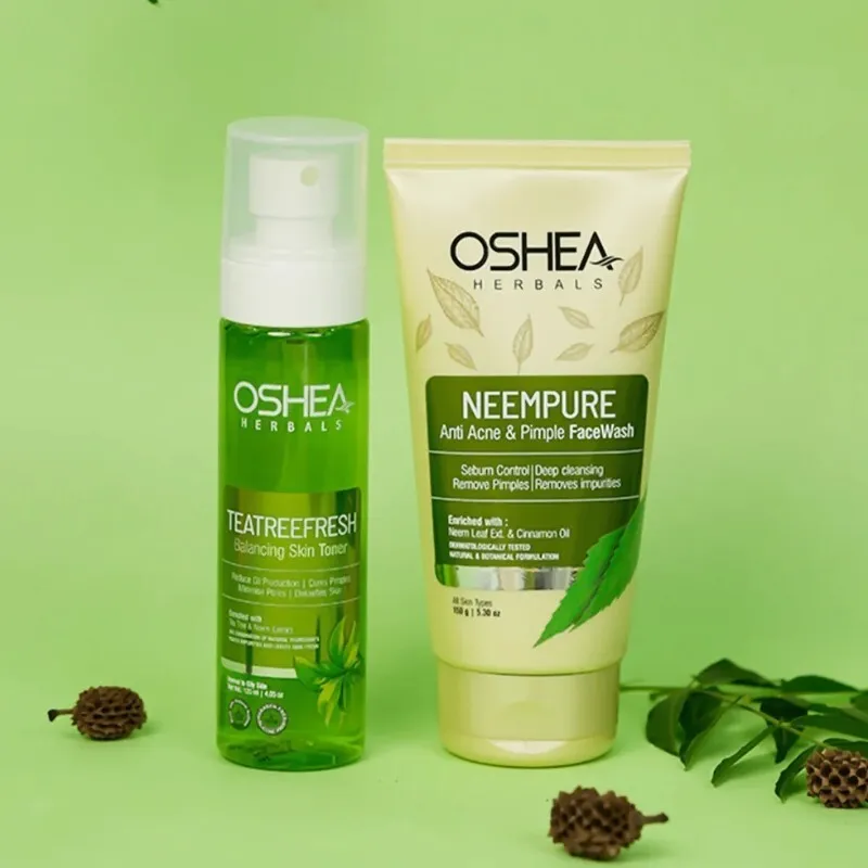 Neempure Anti Acne & Pimple Facewash + Tea Tree Toner Combo