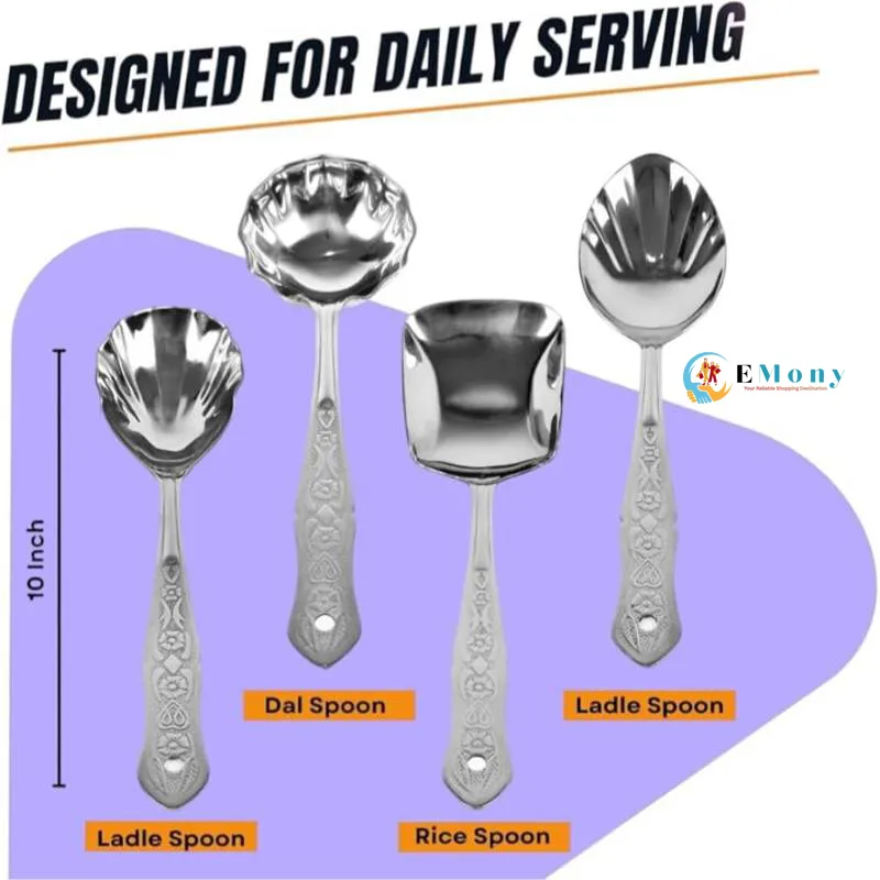 Serving Spoon SetStainless Steel Spoon Set-4 Pieces