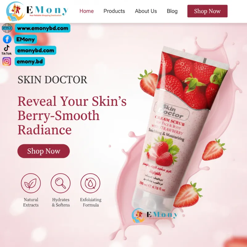 Skin Doctor Strawberry Cream Scrub 200ml